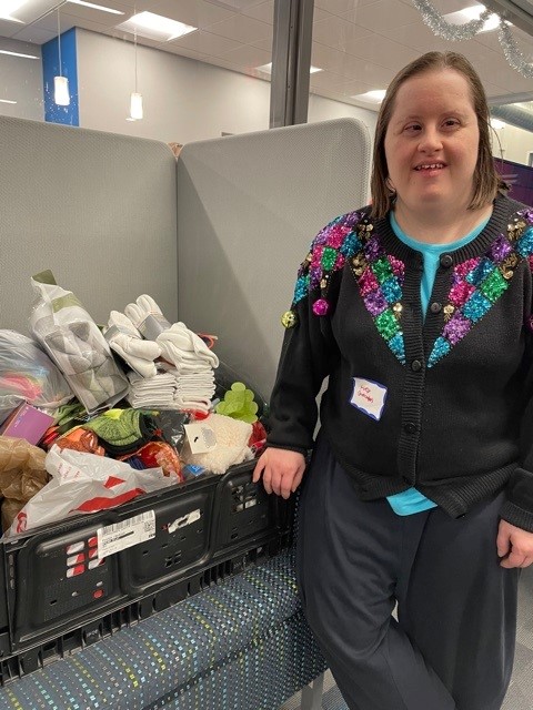 Lucy With Donated Socks